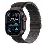 Apple Watch Ultra 2 49mm černý titan s černým titanovým milánským tahem L MX5V3CS/A – Zboží Živě