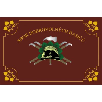 Hasičská vlajka tradiční - bordó - 80x120cm Easyflag - tunel, karabina – Hledejceny.cz