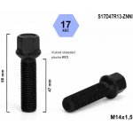 Kolový šroub M14x1,5x47 koule R13, klíč 17, S17D47R13-ZNNI, černý, výška 66 mm | Zboží Auto