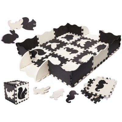 Majlo Toys Pěnová XXL puzzle hrací deka Happy Cream