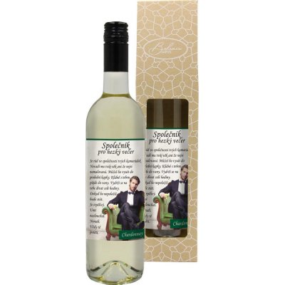 Bohemia Gifts Chardonnay Společník pro večer bílé dárkové víno 750 ml – Sleviste.cz