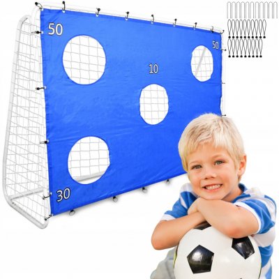 TZB Fotbalová branka s otvory OLSEN 240x170 cm bílo-modrá – Zboží Dáma