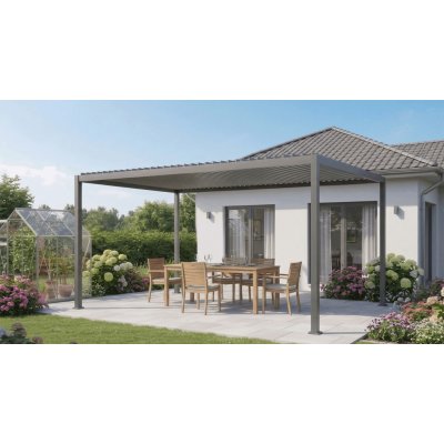 Lanit Plast hliníková bioklimatická pergola Premium Plus 4 x 3 m elektrická LG4092 – Sleviste.cz