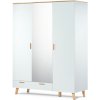 Šatní skříň Konsimo Frisk se zrcadlem bílá 150 x 195 x 58 cm