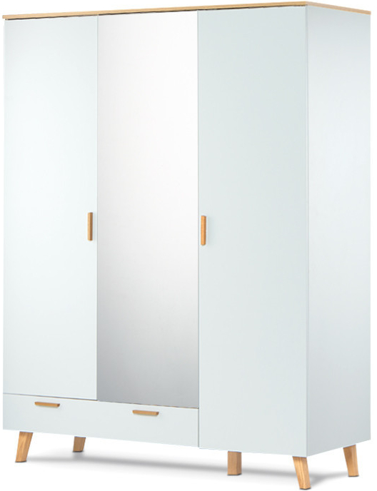 Konsimo Frisk se zrcadlem bílá 150 x 195 x 58 cm