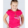 Dětské tričko Gina tričko s krátkým rukávem krátký rukáv šité s potiskem Adéla 28003P bordo