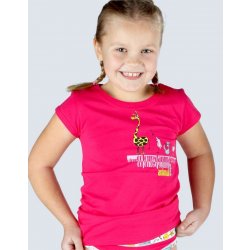 Gina tričko s krátkým rukávem krátký rukáv šité s potiskem Adéla 28003P bordo