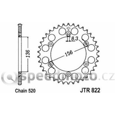 JT Sprockets JTR 822-50 | Zboží Auto