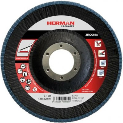 Herman Lamelový kotouč 125 mm P120 15040123 – Zboží Dáma