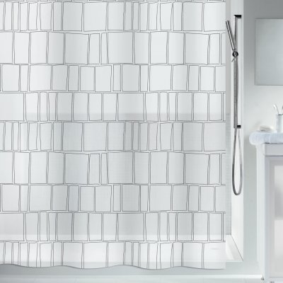 Spirella CONSTRUCT motiv čverce bílý 180 x 200 cm – Zboží Dáma