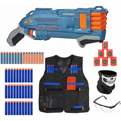 Nerf Elite 2.0 Warden DB-8 Blaster E9959 terče vesta brýle Bandana 30 šipek – Zbozi.Blesk.cz