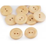 Knoflík dřevěný dvoudírkový 20 mm - přírodní světlý – Hledejceny.cz