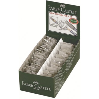 Faber Castell Stěrací pryž a chráníč GRIP 2001 na tužku šedá 2ks – Zboží Mobilmania