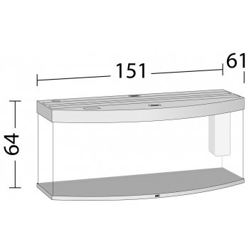 Juwel Vision LED 450 akvarijní set dub 450 l