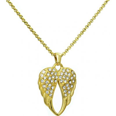 BM Jewellery Dámský náhrdelník s přívěškem křídla zlatý S11110130 – Hledejceny.cz
