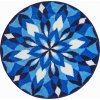 Koupelnová předložka Grund Mandala JOYA modrá průměr 100 cm
