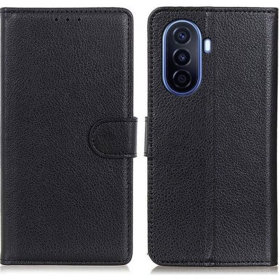 Litchi PU kožené peněženkové pouzdro na mobil Huawei Nova Y70 - černé – Hledejceny.cz
