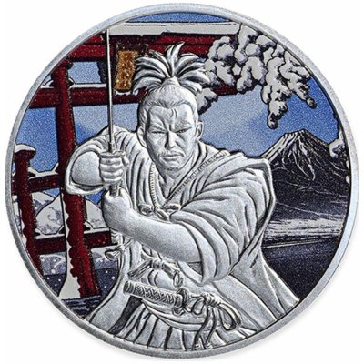 China mint Stříbrná mince Ancient Warriors Samurai Fiji Colorized 1 oz – Hledejceny.cz