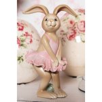 Clayre & Eef Dekorace králičí dívka v sukýnce 7*7*13 cm – Hledejceny.cz