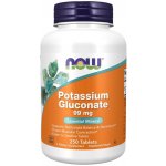 Now Foods Potassium Gluconate 99 mg 250 tablet – Hledejceny.cz