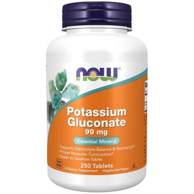 Now Foods Potassium Gluconate 99 mg 250 tablet – Hledejceny.cz