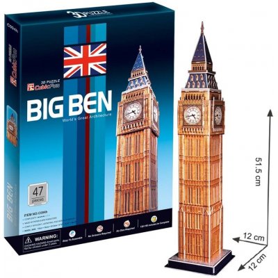 CubicFun 3D puzzle Big Ben (střední) 44 ks