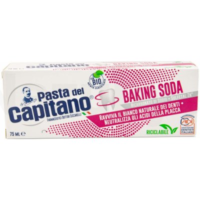 Pasta del capitano 1905 whitening baking soda premium zubní pasta bělící, soda bicarbona 75 ml – Zbozi.Blesk.cz