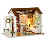 FunPlay 6995 DIY Dřevěný domeček pro panenky s příslušenstvím obývací pokoj 15x20,6x11,8cm – Hledejceny.cz