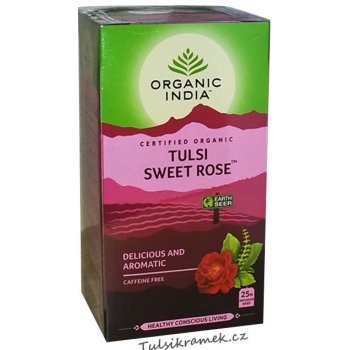 Organic India Čaj Tulsi Sweet Rose porcovaný 28.8 g 25 ks