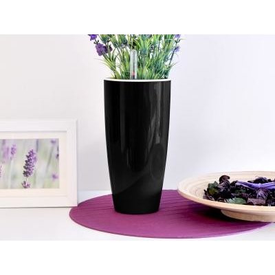 GreenSun Samozavlažovací Květináč LIQUIDS 12 cm výška 23 cm černý