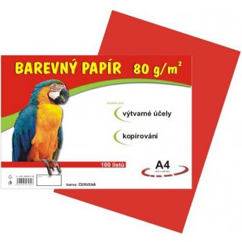 Barevný papír A4 100/80 g červený Stepa s.r.o.