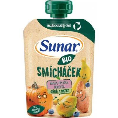 Sunar BIO Smícháček ban/hruš/borův/dýně/batát 12m+ 100g – Zboží Mobilmania