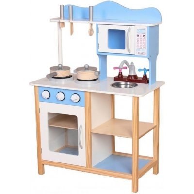 Eco Toys Dřevěná kuchyňka s doplňky COSMO – Zboží Mobilmania