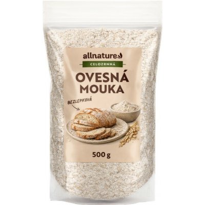 Allnature ovesná mouka celozrnná bezlepková 0,5 kg – Hledejceny.cz