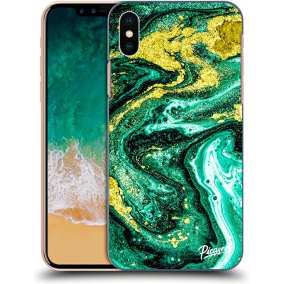 Pouzdro Picasee silikonové Apple iPhone X/XS - Green Gold čiré – Zboží Mobilmania