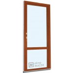 Kömmerling balkonové dveře 70 AD OS s příčkou levé zlatý dub/bílá 70 x 210 cm oboustranná klika + FAB + hliníkový práh – Hledejceny.cz