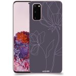 Pouzdro ACOVER Samsung Galaxy S20 G980F s motivem Line Flower II