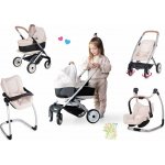 Smoby Set kočárek trojkombinace Puschair Sandy Maxi Cosi&Quinny s jídelní židlí houpačkou a autosedačkou – Hledejceny.cz