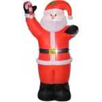 HOMCOM Nafukovací vánoční dekorace s LED osvětlením Santa Claus | vícebarevná – Hledejceny.cz