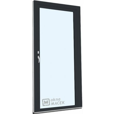 Kömmerling balkonové dveře 70 AD OS levé antracit/bílá 90 x 230 cm oboustranná klika + FAB + hliníkový práh – Hledejceny.cz