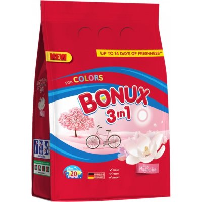 Bonux Color Pure Magnolia 3v1 prací prášek na barevné prádlo 90 PD 5,85 kg – Zboží Dáma