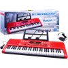 Dětská hudební hračka a nástroj Mamido Klávesy keyboard s mikrofonem 61 kláves červené