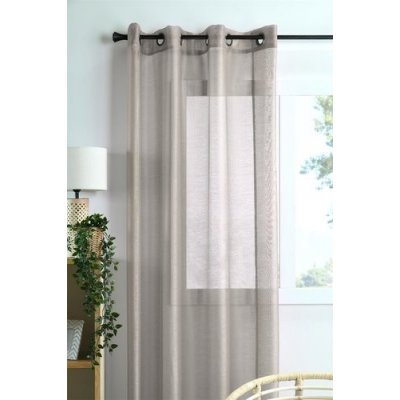 Dekorační záclona s kroužky LINWOOD béžová 140x260 cm (cena za 1 kus) France – Zboží Mobilmania