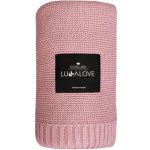 Lullalove Bambusová dečka Pudrová růž Úplet klasický – Sleviste.cz