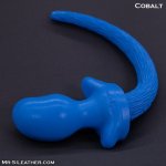 Mr. S Leather Puppy Tail from Oxballs Cobalt silikonový anální kolík psí ocas 9,8 x 3,2–5,4 cm – Zboží Dáma