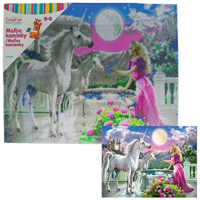 Diamantové malování - Pegas a princezna 40 x 50 cm – Zboží Dáma