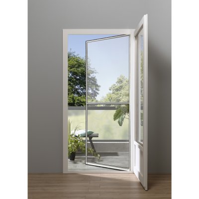 LIVARNO home Hliníkový dveřní rám se síťkou proti hmyzu, 1,0 x 2,1 m (bílá)