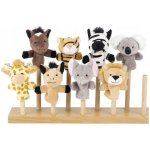 GOKI Sada prstových maňásků Divoká zvířátka 8 ks – Zboží Dáma