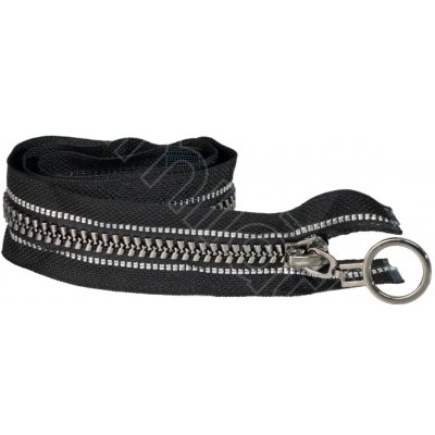 Zip kostěný dělitelný černý stříbrný 60 cm – Hledejceny.cz