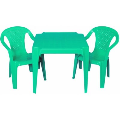 Progarden Sada 2 židličky a stoleček zelená